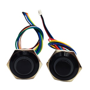 16mm 12V 24V chiếu sáng Vòng LED nút IP65 tạm thời tự thiết lập lại tact thép không gỉ đẩy 3A 250V 1NO - Product Image 2