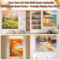 Lot de 2 toiles encadrées 24x36 pouces, ensemble de toiles pré-encadrées |   Mélange coton-lin (400 g/m²), prêt à accueillir les peintures à l'huile et acryliques