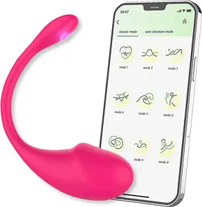 APP telecomando vibratore stimolatore clitorideo vibrante rosa giocattolo del sesso APP vibratore per le donne