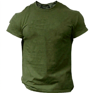 เสื้อยืดสตรีทแวร์ผู้ชายคุณภาพสูง ผ้าฝ้าย 100% ขายส่ง แห้งเร็ว ไม่เป็นขุย ทรงปกติ แขนสั้น น้ำหนัก 180 กรัม - Product Image 1