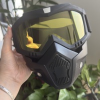 Lunettes de Protection pour Casque Jet Vélo Moto, Lunettes de Soleil Sportives Anti-Sable et Anti-Vent en Matériau PC pour une Protection Optimale