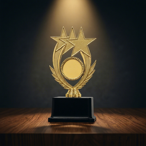 Trophée élégant en métal moulé sous pression, portable, avec gravure personnalisée pour la reconnaissance professionnelle, les récompenses de leadership et l'excellence des employés - Product Image 1