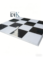 Piste de danse blanche et noire pour mariages et fêtes en promotion