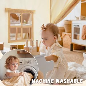 Tienda de campaña de lona para niños, lona de poliéster, lavable, plegable, tienda de juegos para niños pequeños, niñas y niños - Product Image 3