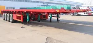 CHINA Brand Used Shipping 40ft Container Transport Flat Bed Trailer New 3 Axle Flatbed Semi Trailer For Sale