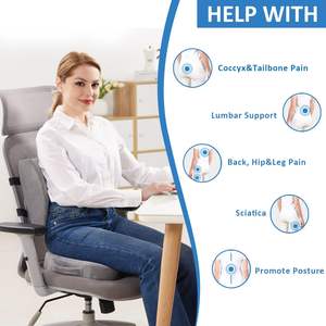 <span class=keywords><strong>Coussin</strong></span> de <span class=keywords><strong>chaise</strong></span> de bureau ergonomique transfrontalier pour <span class=keywords><strong>Amazon</strong></span> Support de hanche et de taille en mousse à mémoire de rebond lent pour voiture et bureau - Product Image 5