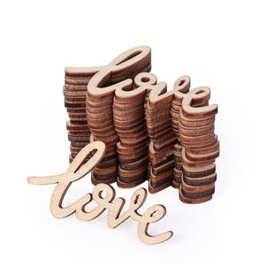 SLT neue Mini Valentinstag Liebesbrief Holz hohl unvollendete Holz Ornament DIY Handwerk - Product Image 2