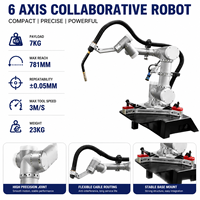 2026 Lengan Robot Kolaboratif 6-Axis Fleksibel Baru, Beban 7kg, Presisi 0.05mm, Motor Ringan, Gearbox Paduan Aluminium, MIG/MAG Arc