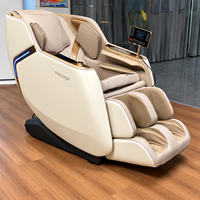 Fauteuil de massage électrique LEMESY 4D corps entier, zéro gravité, trajectoire SL, fauteuil inclinable de luxe avec commande vocale IA pour la maison