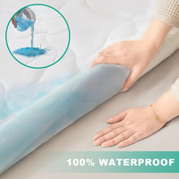 Wasserdichter Gesteppter Matratzenschoner mit Elastischem Band, Weiß, Maschinenwaschbar