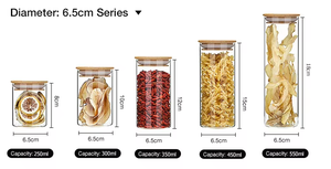 Contenitori per Alimenti in <span class=keywords><strong>Vetro</strong></span> Trasparente Stile Moderno, Ecologici, Multifunzione, per Conservazione Freschezza, Capacità 250ml-2100ml, da Viaggio - Product Image 4