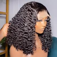 Perruques en cheveux humains brésiliens sans colle 13x4, perruques frontales complètes en dentelle HD, perruque bouclée birmane en gros