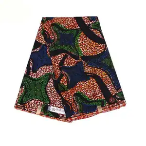 Double Side Color 100% Cotton Wax African Fabrics Real Wax Print for Dress Africain Loincloth African Ankara Fabric