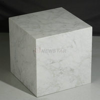 Meuble moderne en marbre blanc, cube carré en pierre italienne, carsara, livraison gratuite