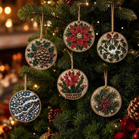 Meilleures ventes : Ensemble de 6 décorations de Noël en bois à faire soi-même