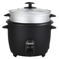 Cuisinière à riz électrique de haute qualité, noir mat, avec revêtement antiadhésif de qualité alimentaire, pour une utilisation en cuisine