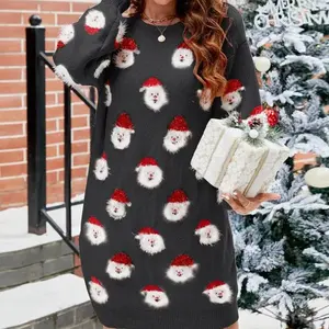 Vente en gros ODM OEM <span class=keywords><strong>Pull</strong></span> en tricot pour l'hiver <span class=keywords><strong>Pull</strong></span> grande taille en mohair à manches longues Pulls <span class=keywords><strong>de</strong></span> <span class=keywords><strong>Noël</strong></span> pour enfants Père <span class=keywords><strong>Noël</strong></span> pour femmes - Product Image 4