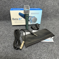 Beta 87A Kabelgebundenes Kondensatormikrofon Supernierencharakteristik Professionelles Bühnen-Gesangsmikrofon 3,5mm/XLR-Anschluss für Live-Streaming