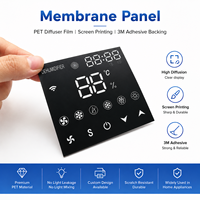 Panneau de commande à membrane tactile certifié ISO9001 imprimé en sérigraphie, clavier à membrane, superposition de panneau de commande, étiquette de panneau de commande