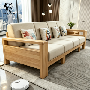 china supplier cheap price custom logo huge stock eco-friendly fabric sofa new design living room furniture wood sectional sofa - Product Image 1