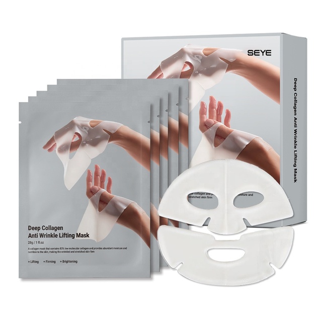 OEM ODM Hydrogel White Bio-Collagen Disposable Anti Wrinkle Firming Hydrating Overnight Sleeping Facial Sheet Mask for Women Men