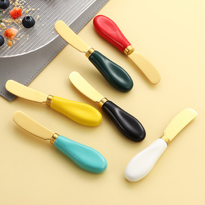 Mini coltello multifunzione, spatola per marmellata con manico in ceramica in acciaio inossidabile, coltello per burro al formaggio - Product Image 4