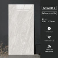 Carreaux de sol en porcelaine brillante d'approvisionnement direct d'usine 600x1200 Sol en faux grain de marbre pour usage intérieur Moderne pour salle de bain Villa