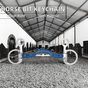 Porte-clés porte-clés en acier inoxydable argenté pour amoureux des chevaux, cadeau équestre - Product Image 2