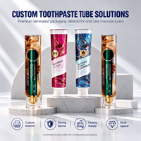 Tubes de dentifrice en aluminium et plastique 12,7-35 mm avec bouchon à vis, logo personnalisé imprimé UV, emballage pour soins bucco-dentaires
