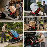 Chariot d'escalade électrique portable pliable en métal à trois roues pour l'ascension d'escaliers, capacité de charge 400 kg, outils de manutention de marchandises OEM