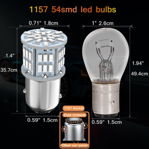 หลอดไฟ LED 12V-24V 1157 7528 2357 2057 BAY15D สำหรับเปลี่ยนหลอดไฟเบรก ไฟท้าย สำหรับรถยนต์ รถบ้าน รถพ่วง เรือ - Product Image 2