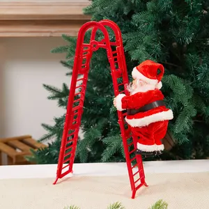 산타 등반 밧줄 사다리 노래 음악 크리스마스 전기 교수형 이동 산타 뮤지컬 등반 밧줄 사다리 장식