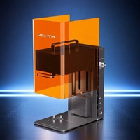 Solusi Laser Desktop Kustom OEM, Penanda Ukiran Laser Ganda Ringkas 2W IR 10W Biru 105x105mm Portabel dengan Filter Udara untuk Kayu dan Perhiasan
