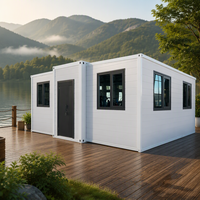 Maison conteneur pliable à double aile extensible, espace de vie épaissi et respirant pour dortoir et usage domestique