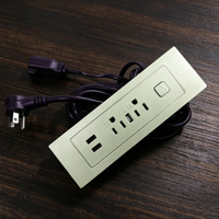 Stop Kontak, Soket Listrik, Dua Stop Kontak, Dua Port USB, Kabel Ekstensi 1,5 Meter, Cocok untuk Berbagai Situasi.