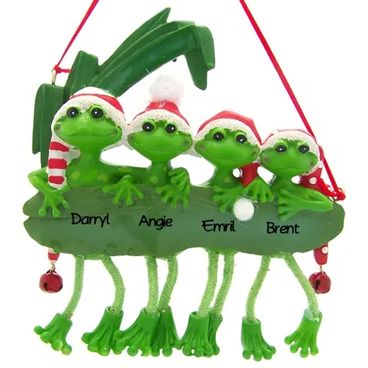 Frog family ornament