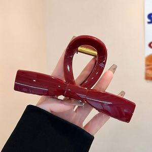 Pinza de Pelo Minimalista con Lazo Grande para Mujer, Novedad 2024, Elegante Hecha a Mano para Peinados, Pinza de Tiburón de Alta Gama para la Nuca, Otoño Invierno - Product Image 2