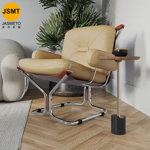 <span class=keywords><strong>Fauteuil</strong></span> lounge moderne en <span class=keywords><strong>cuir</strong></span> de style français, fauteuils ronds Tulip, <span class=keywords><strong>fauteuil</strong></span> d'appoint pour salon, chambre à coucher, hôtel - Product Image 3