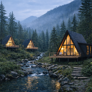 Casa Modular Prefabricada Ecológica con Estructura en A para Complejos Turísticos, Cabañas Vacacionales o Proyectos de Casas de Vacaciones y Uso Comercial - Product Image 1