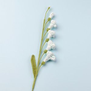 Flor de ganchillo Freesia <span class=keywords><strong>Refracta</strong></span> Artificial tejida hecha a mano para el comercio doméstico Graduación de Navidad Día de la madre - Product Image 6