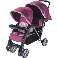Poussette double pliable multifonction pour jumeaux avec deux sièges pour enfants