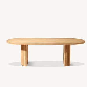 Hiện đại ngoài trời khách sạn biệt thự khu nghỉ mát bàn gỗ và ghế đồ nội thất sang trọng vườn hình chữ nhật tự nhiên tếch hình bầu dục bàn ăn - Product Image 3