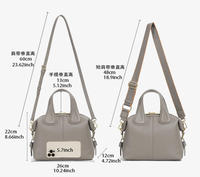 Sac à main de luxe en cuir de vachette véritable de haute qualité, couleur unie, grande capacité, pour femmes, vente en gros