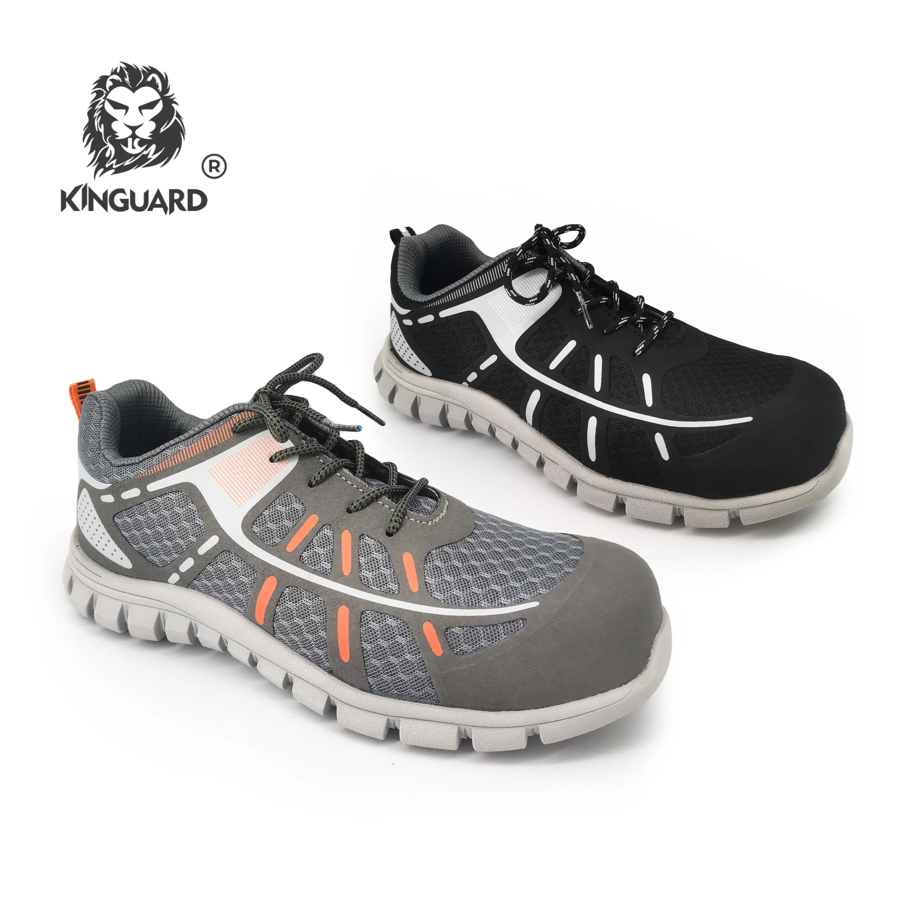 2023 clazado de seguridad Kinguard Steel Toe Indestructible S3 Industrial Safety Shoe Men's ESD Construction Work Shoes