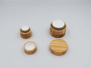 Best Price Glass and <b>Bamboo</b> Cosmetic Jars High Quality From Vietnam High- Class and Environmentally Friendly - Product Image 3