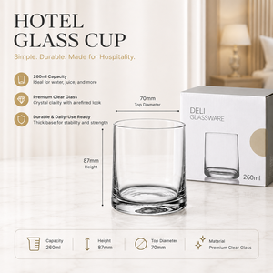 Bicchiere Premium per Hotel, Tazza per Tè, Bicchiere in Vetro, Tumbler Diritto per <span class=keywords><strong>Acqua</strong></span> Calda, <span class=keywords><strong>Acqua</strong></span> al <span class=keywords><strong>Limone</strong></span> <span class=keywords><strong>e</strong></span> Uso Quotidiano - Product Image 3