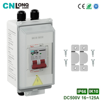 Interrupteur solaire CNLONQ IP66 16~125A 500V DC, mini disjoncteur avec PG et crochets pour panneau solaire