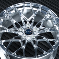 Jantes forgées en alliage d'aluminium brossé argenté de haute qualité SRX, taille personnalisable de R17 à 24 pouces