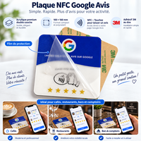 Custom PVC Carte NFC Avis Google Sans Contact avec QR Code Imprimé pour Commerce Magasin et Restaurant