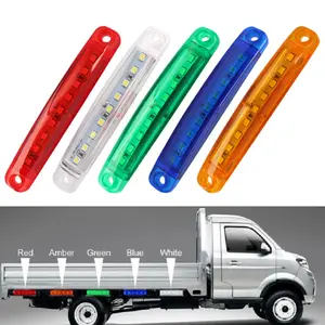 Xe Tải Trailer Chỉ Báo Bên Đánh Dấu Đèn Tín Hiệu Xe Phanh Phía Sau Cảnh Báo Đèn Hậu LED 12V Đèn Cảnh Báo Trắng Vàng Đỏ